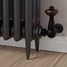 T-TRV-020-CR-SB-BROWN-HEAD-LS00 - Flatford Traditional TRV Corner Satin Black Thermostatic Radiator Valves With Sleeves T-TRV-020-CR-SB-BROWN-HEAD-LS00 - Flatford Traditional TRV Corner Satin Black Thermostatic Radiator Valves With Sleeves